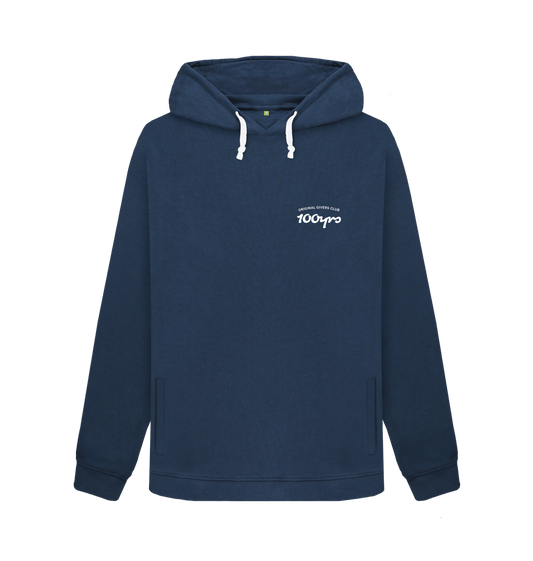 Navy Blue Printed Sweater Front