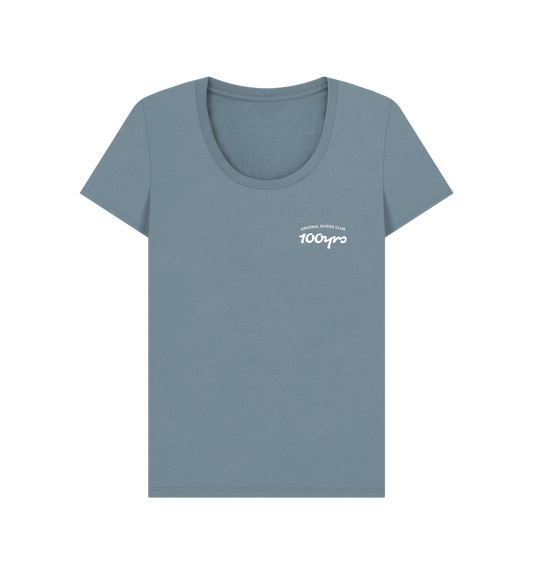 Stone Blue Printed T-shirt Front